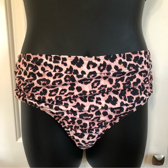 SHEIN | “Maternity” Bathing Suit 2-Tone Pink Leopard Print & Black 2pc | Size S - Picture 5 of 14